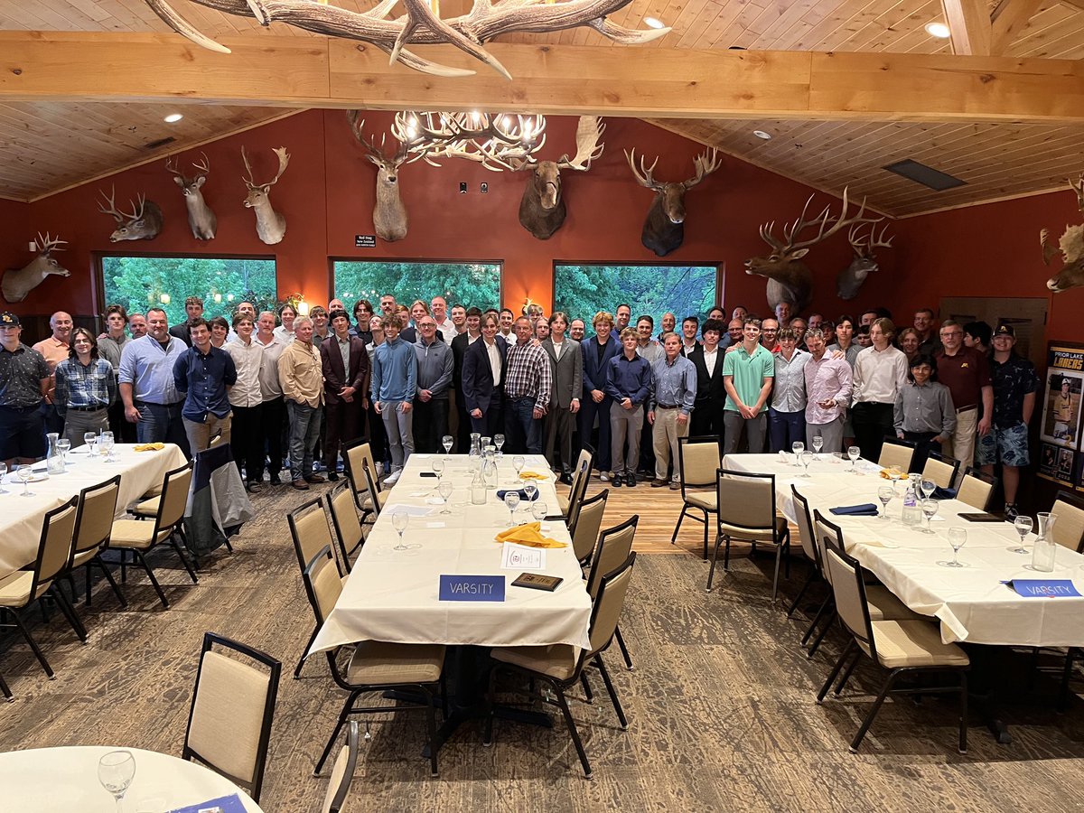 PLLakerBaseball's tweet photo. What a night celebrating our teams, players and families and reflecting on an outstanding 2022 season!🔵🟡

Thanks to all who helped with and attended last night’s amazing banquet! https://t.co/NpUqDeyyz8