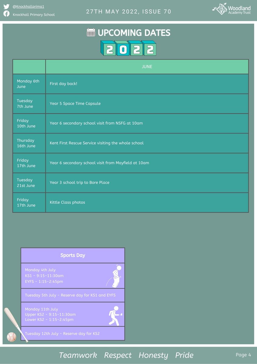 Weekly Newsletter 🤗 We hope everyone has a lovely half term! 😁 We will see you all on Monday 6th June..🤩 (Page 5)