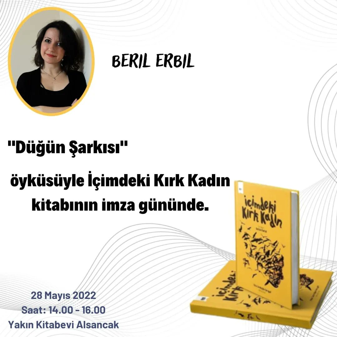 bizkitapyayin's tweet photo. Beril Erbil, "Düğün Şarkısı" öyküsüyle İçimdeki Kırk Kadın kitabının imza gününde. @berilerbil https://t.co/KbZPoVDcye