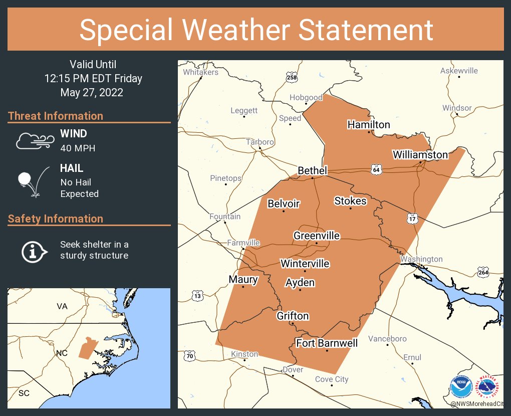 NWS Newport/Morehead on Twitter "A special weather statement has been