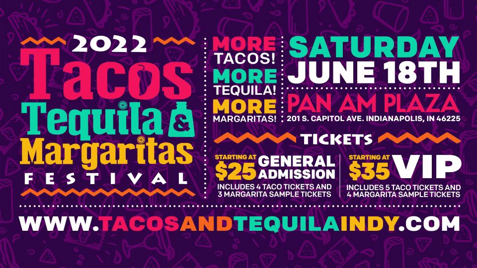 The inaugural Tacos, Tequila and Margaritas Festival will be a one-day event (Saturday, June 18th, 2022) at the Pavilion at Pan Am with an expected attendance of 3,000 attendees.

Click the link in our bio or indypavilion.com for tickets. #downtownindy