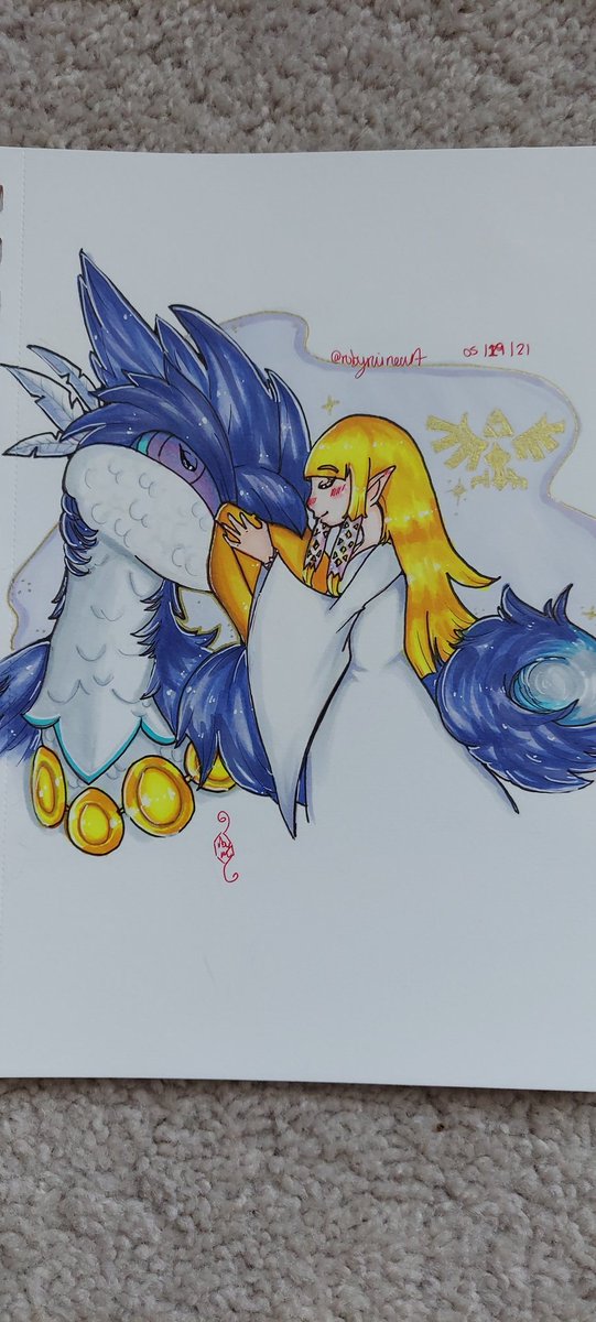 rosekip21's tweet photo. A goddess and her loftwing 🐦💫
Still one of my favorite drawings I did 💕 I need to redraw this though and do a better coloring job on the hair 😅
#Zelda #zeldatwt #goddesszelda #loftwing #skywardsword #SS #fanart #loz #legendofzelda https://t.co/aeFZLjWlOV