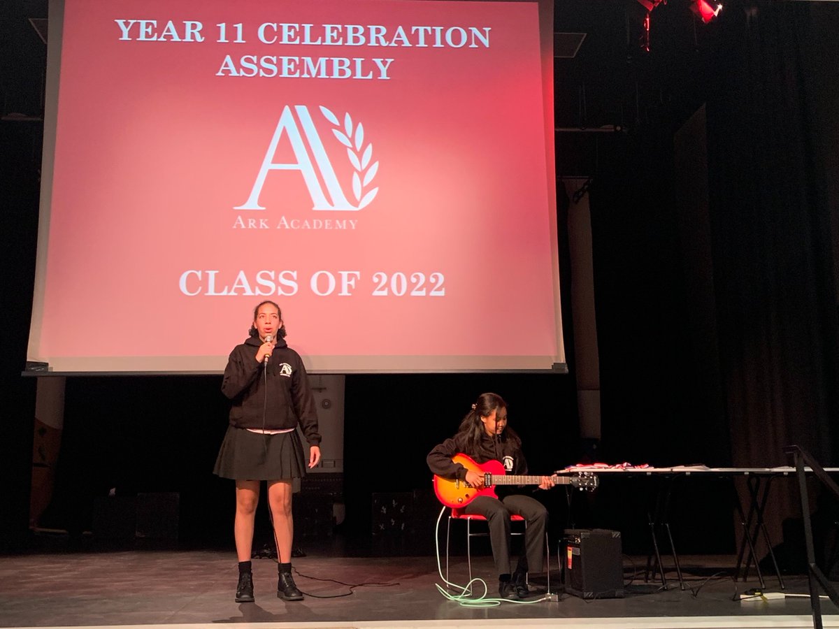 AcademyArkMusic's tweet photo. AND we said goodbye to our year 11's with a wonderful performance from two of their year group; Hana and Grace https://t.co/sigXCFmiwb
