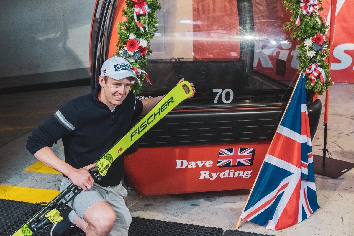 Austria_UK's tweet photo. Congrats @daveryding 👏 The British winner of this year's Hahnenkamm World Cup Slalom was today presented with his very own gondola at the Hahnenkamm lift in @kitzbuehel. Dave Ryding was the first Brit to win at the Hahnenkamm after Evelyn Pinching in 1937. #feelaustria https://t.co/BARqBhYAEX