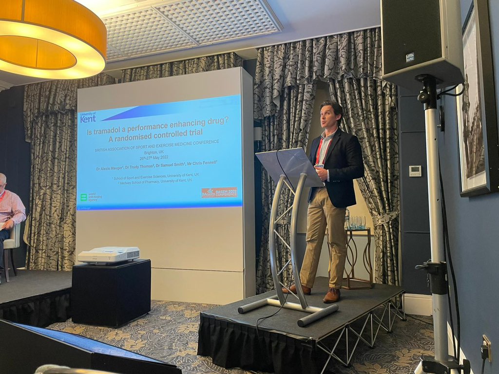 Had a great time at the #basemconf22 conference in Brighton. Honoured to have won first prize for the Podium Presentation on tramadol as a PED in cycling, which couldn’t have been done without my top team <a href="/Smith__Sam/">Sam Smith</a> <a href="/Chris_Fennell5/">Chris Fennell</a> and Dr Trudy Thomas
