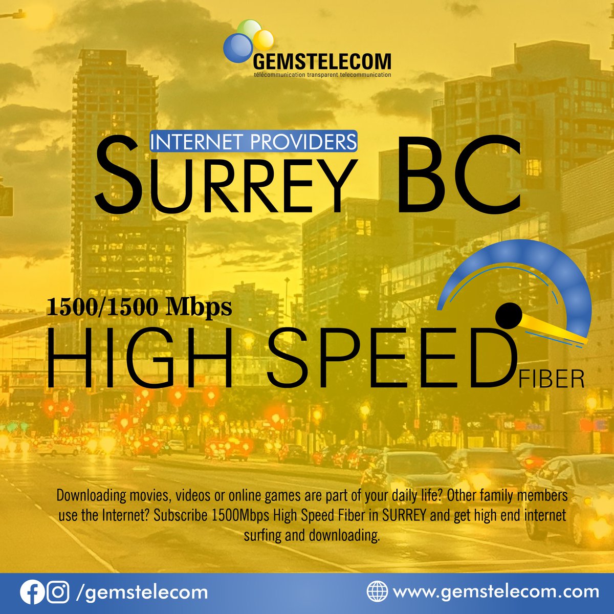 Gemstelecom's tweet photo. We provide the fastest, most reliable internet service in the area, and our prices are unbeatable. So if you're looking for the best internet provider in Surrey, BC, give us a call today. Thanks for choosing Gemstelecom!
https://t.co/R099Ob03eq
#SurreyBC https://t.co/Fj0SiA7toW