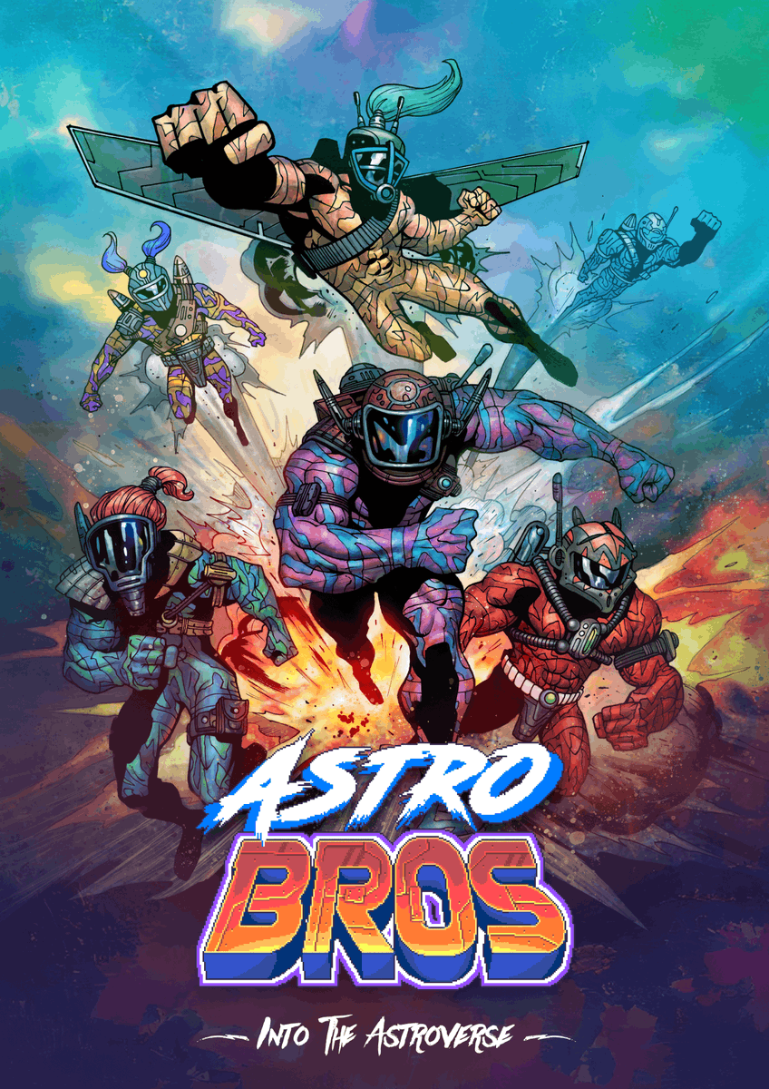 ⚡💪Astrobros!💪⚡
10,039 mighty, muscular, macho superheroes available on <a href="/Immutable/">Immutable</a> &amp; <a href="/opensea/">OpenSea</a> on both L1+L2 #Ethereum!

We're dropping our new technicolour Whitepaper page-by-page, so prepare to build your crew and bash some Skeldar - the Astrobros play-&amp;-earn is coming!
#P2E