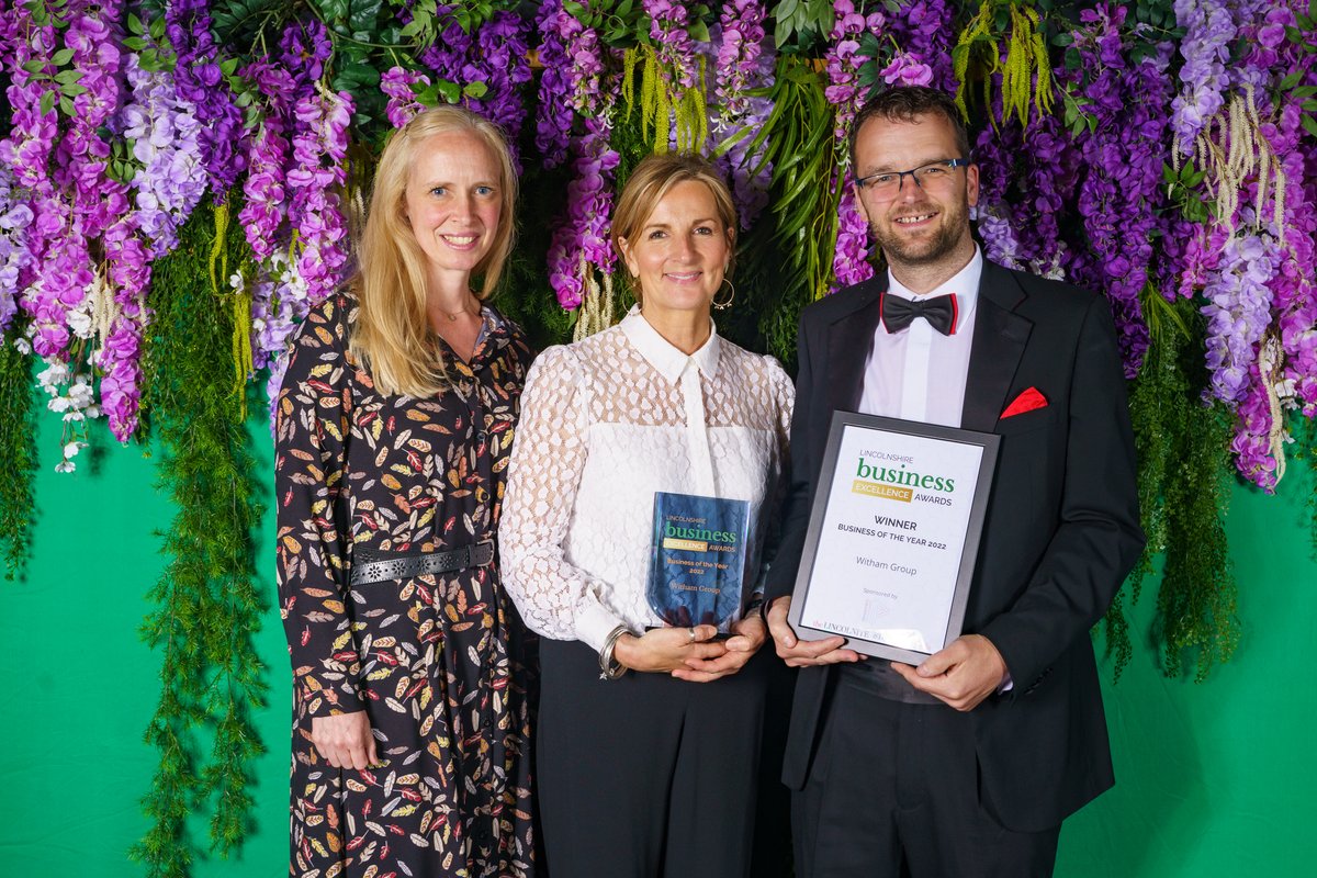WithamGroup's tweet photo. We were thrilled to win BUSINESS OF THE YEAR at last nights #LBX22
The evening was hosted by @colinmcfarlane & it was wonderful to meet other finalists & businesses achieving fantastic things. Well done to Team Witham & congratulations to all the other winners! @thelincolnite https://t.co/DQJ1djR4ak