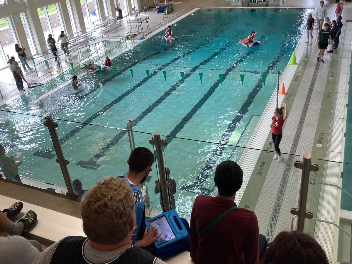 We enjoyed watching and talking about the Recycled Boat Race yesterday! The APES class made some creative boats!