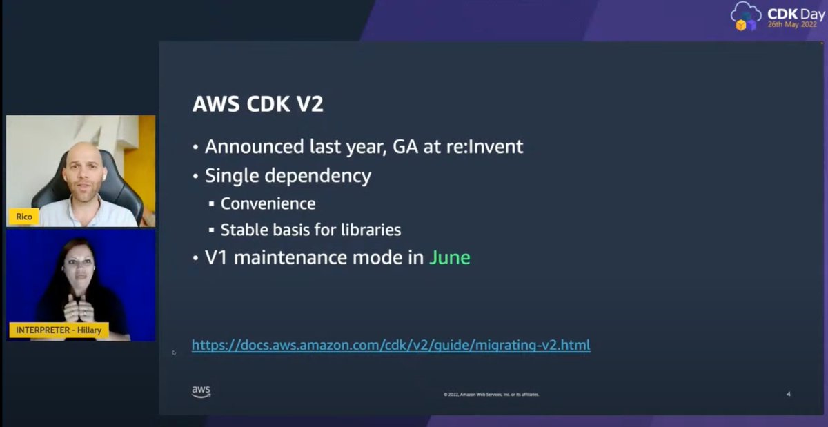 ICYMI. We are transitioning AWS CDK v1 to maintenance mode on June 1. During this phase, v1 releases will include critical bug fixes, security updates, and L1 construct updates only. To continue to get the latest features and bug fixes, migrate to CDK v2 docs.aws.amazon.com/cdk/v2/guide/m…