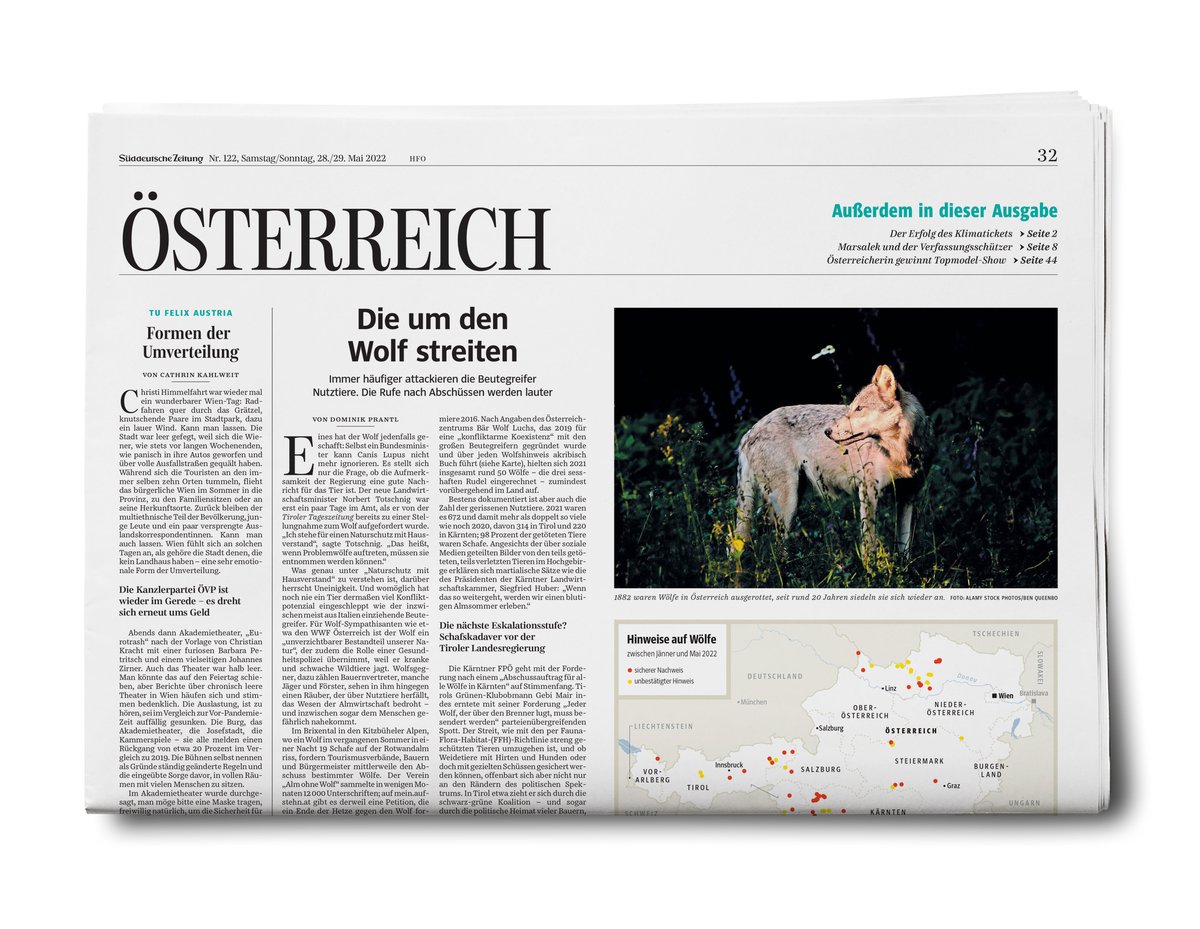 martinlangeder's tweet photo. 🇦🇹-Ausgabe 21/22 @SZ

@CathrinKahlweit
Die ÖVP und das Geld
https://t.co/NMNVcrmyFZ

@DominikPrantl 
Der Streit um den Wolf
https://t.co/8KgpPlhwsE (SZ Plus)

@FelixHa18 
Exportschlager Fußballtrainer
https://t.co/8TvZQgh9CJ (SZ Plus)

Gedruckt in 🇦🇹, digital in aller Welt https://t.co/Z9gC0wGMnK