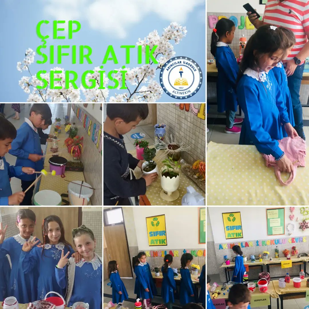 Çevre Eğitimi Projesi kapsamında öğrencilerimizin geri dönüştürülebilir malzemelerden yapmış oldukları ürünlerle Sıfır Atık sergimizi gerçekleştirdik.@altinekin42 <a href="/MahmutZengin42/">Mahmut Zengin</a> <a href="/AltinekinMEM/">Altınekin İlçe MEM</a> <a href="/brsdmr4224/">Barış DEMİR 🇹🇷 🇹🇷🇹🇷</a> @metinozdemir42