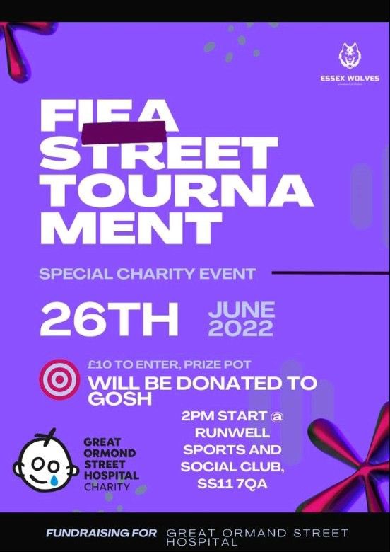 Don’t for get our @essex_esports @GOSHCharity fifa street tournaments in June and register at battlefy battlefy.com/essex-wolves-e… #essexwolves #charitytournament