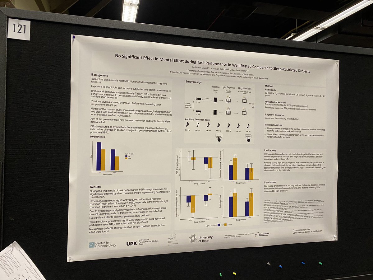 LarissaWuest's tweet image. All set to present my work on effects of #sleeprestriction and #lightintensity on mental #effort at #apschi22. So excited!