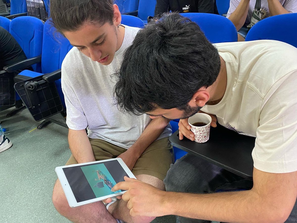 PeakCom's tweet photo. The last 3 years have really flown by! We’re thrilled to be back at the Dumlupinar University Cartoon Animation Festival! We got to meet with students, review their portfolios, and give a presentation about game art. 😁 https://t.co/dT0ylFgXXx