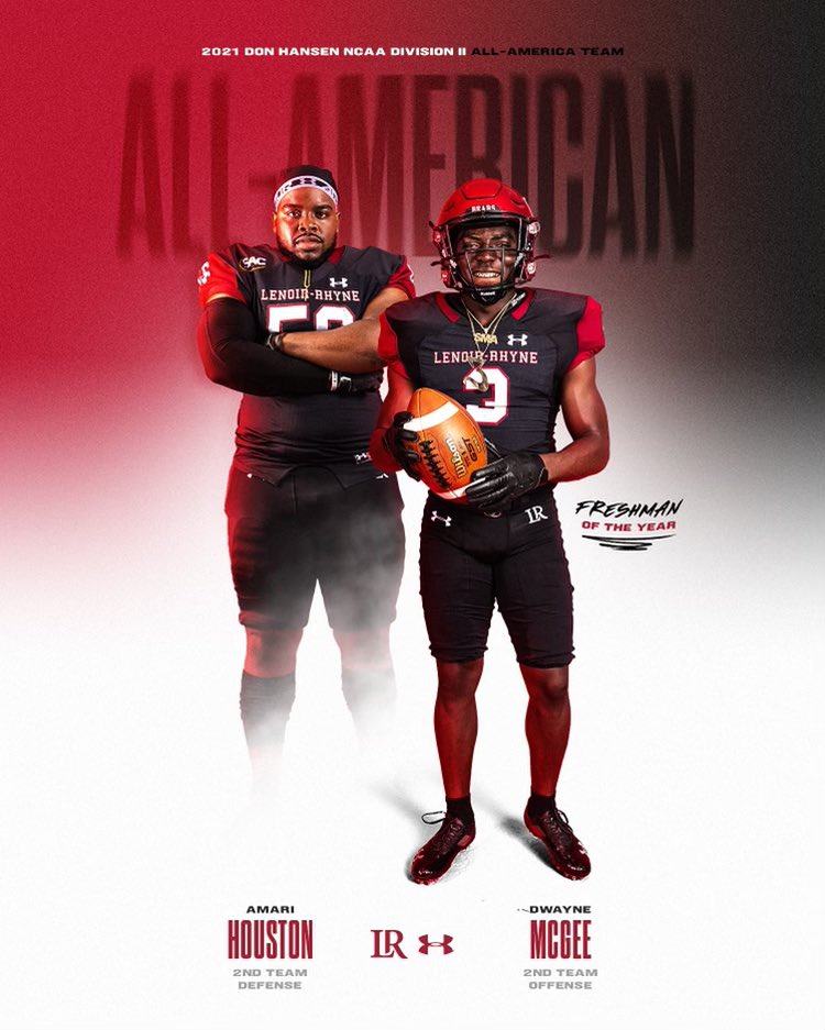 🇺🇸 𝐀𝐋𝐋-𝐀𝐌𝐄𝐑𝐈𝐂𝐀𝐍 𝐃𝐔𝐎 🇺🇸 Congrats to @D1Amari and @DeeWeeBig3 for being named Second Team All-American selections by the Don Hansen Football Committee! DeeWee was also chosen as the 2021 National Freshman of the Year. 😤😤 #GOBEARS | @LRbears