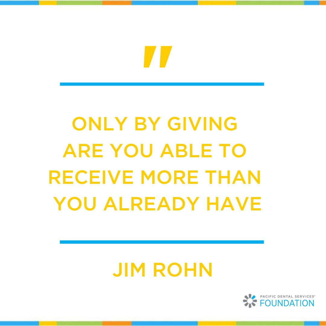 "Only by giving are you able to receive more than you already have." - Jim Rohn