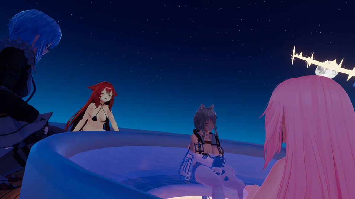 けけりえるさんも遊びに来てくれたので3人で記念撮影!(*`ω`*)
みんなでのんびりと過ごしてた!
しゅりさんの水着写真! 