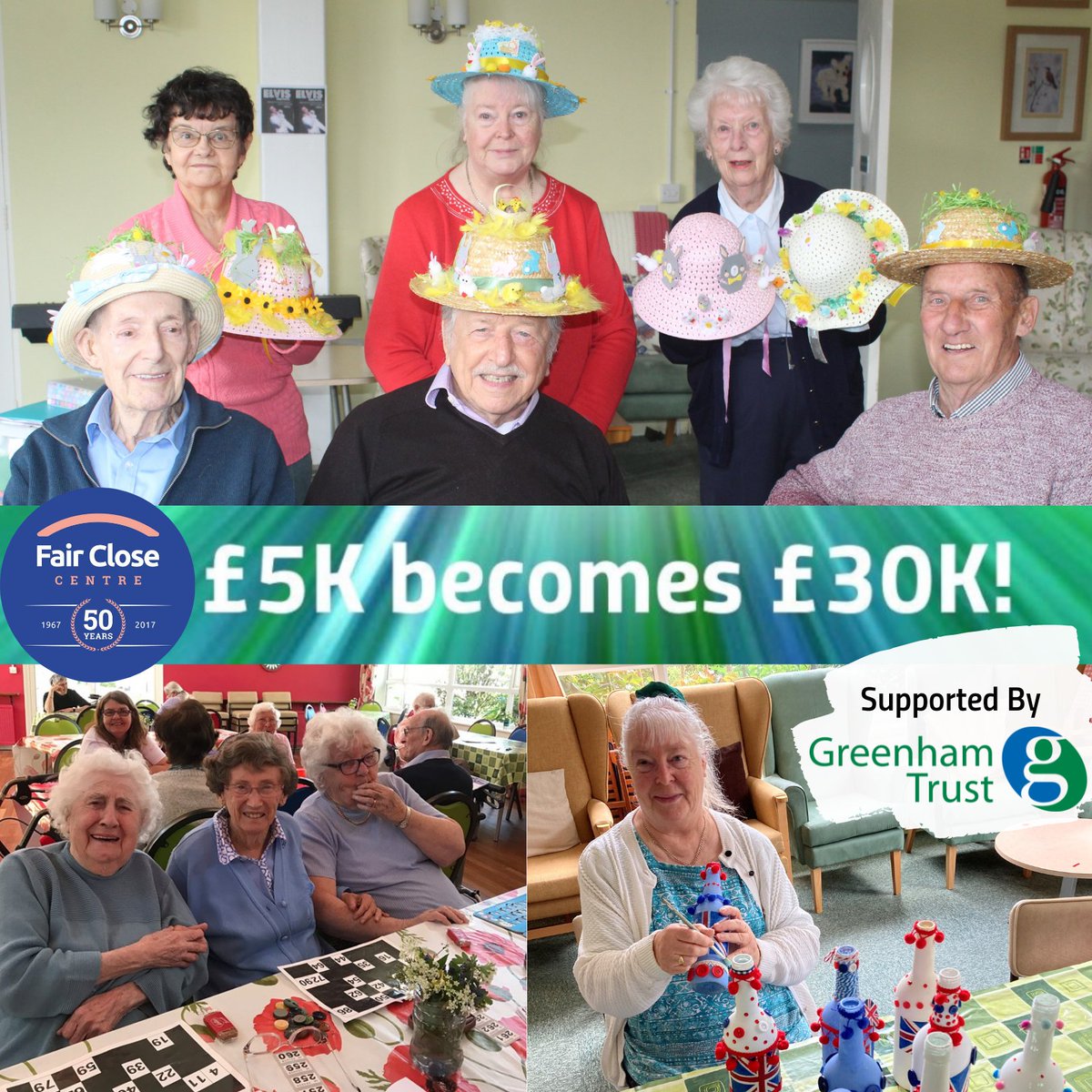 GreenhamTrust (@greenham_trust) on Twitter photo A Huge well done to <a href="/Fairclosecentre/">Fair Close Centre</a> for smashing their ยฃ5k target which has generated ยฃ25,000 in matched funding!! They have raised a total of ยฃ30,715 in one day! Help them get to their final amount with just ยฃ6,485 left to raise! GO GO GO! #greenhamtrustevents #matchedfunding A Huge well done to <a href="/Fairclosecentre/">Fair Close Centre</a> for smashing their ยฃ5k target which has generated ยฃ25,000 in matched funding!! They have raised a total of ยฃ30,715 in one day! Help them get to their final amount with just ยฃ6,485 left to raise! GO GO GO! #greenhamtrustevents #matchedfunding