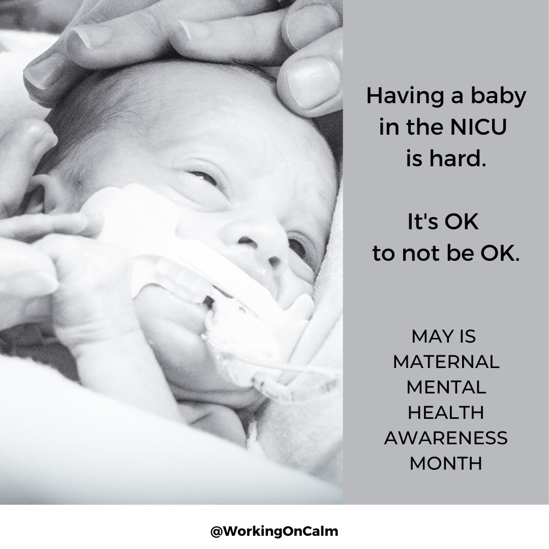 WorkingOnCalm's tweet image. Some things I needed to hear when my son was in the NICU:

⭐ It's OK to not be OK.

⭐ This isn't your fault.

⭐ ALL your feelings are valid.

⭐ You're doing the best you can. That's enough.

⭐ Take care of you.

#maternalmentalhealth #maternalmentalhealthawareness #nicu