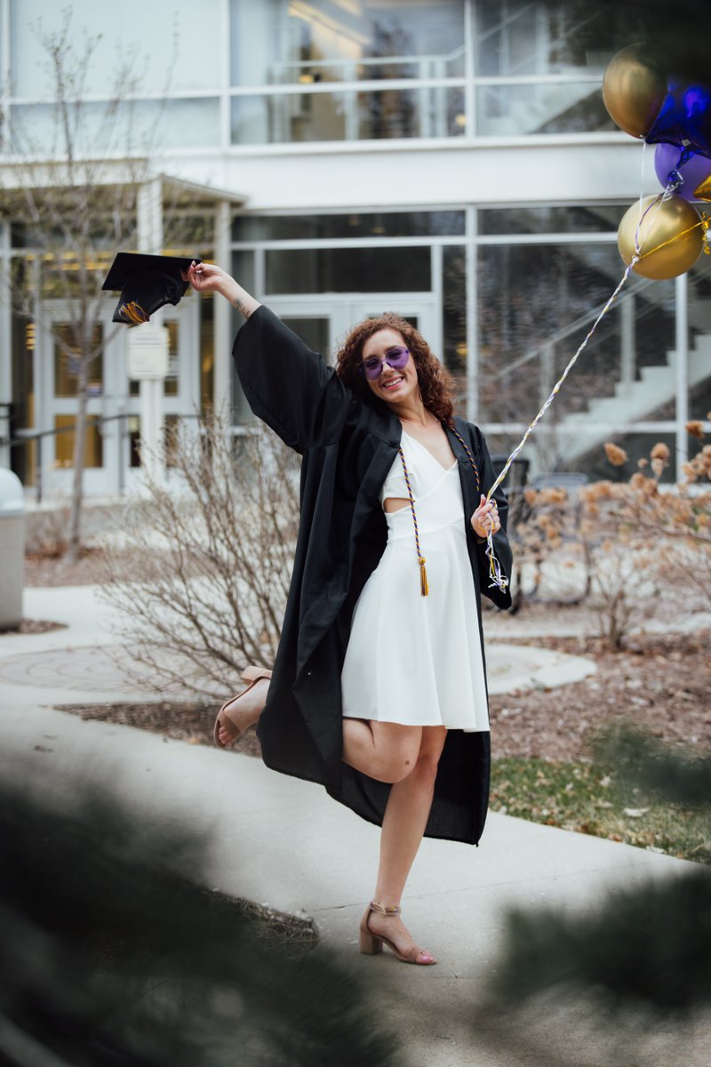 UNI_Alumni's tweet photo. 🎉 Congrats to our 2022 @CatsUNI grads Mary, Kat and Athena. We're so proud of you! And, don't forget... #PurpleForLife! 💜 https://t.co/SZrVMzipQL