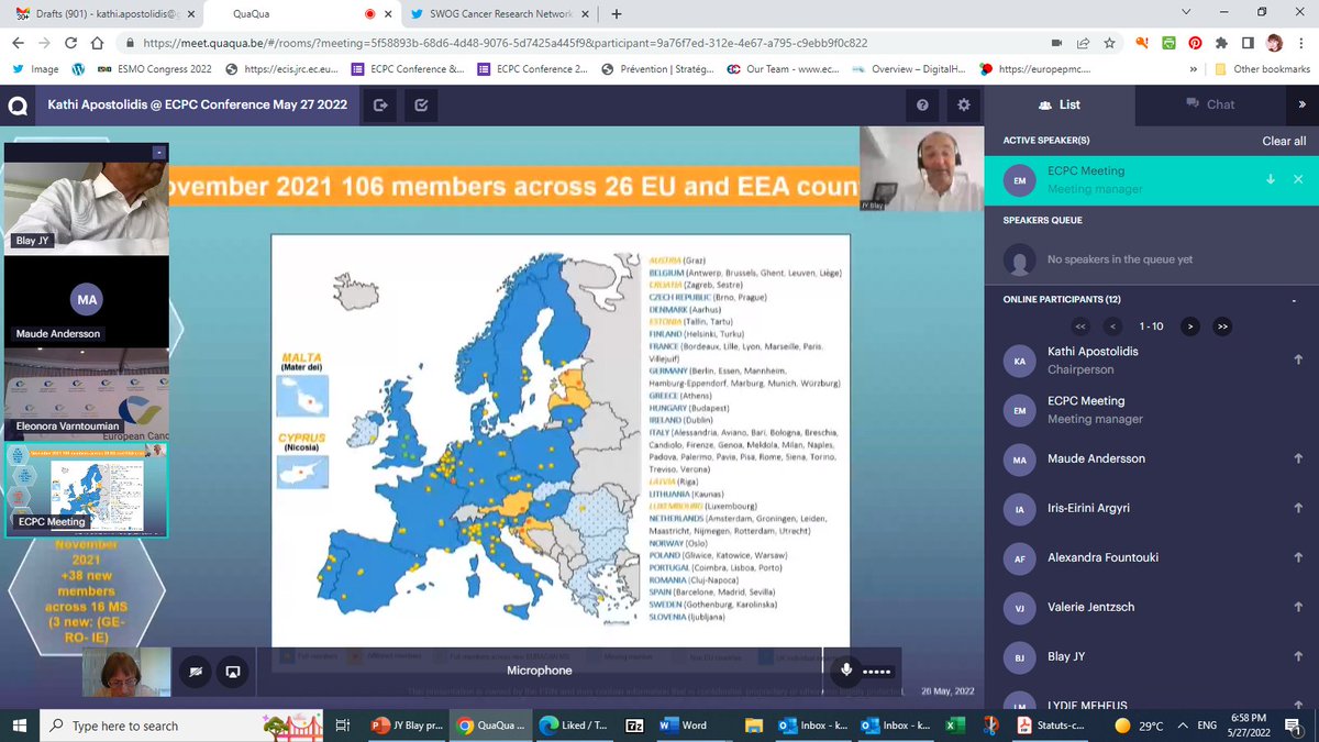 kgapo's tweet photo. Prof. Jean Yves Blay: guidelines are very important in our work in #EURACan
#ECPCConference #AGM2022 #ERNs https://t.co/LRoysa1pLQ