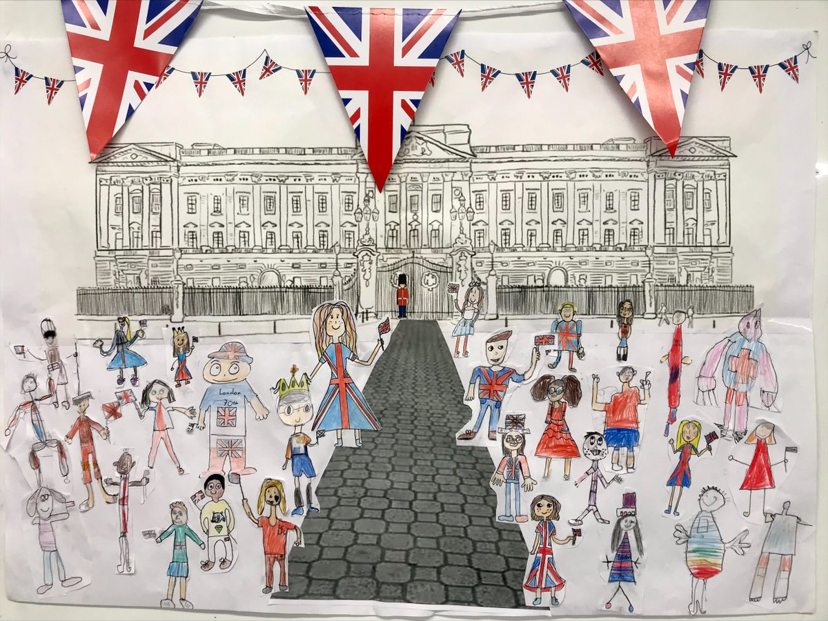 StMarysCPSch's tweet photo. Plenty of Jubilee fun today - Awards Assembly outside, tea party and lots of fantastic artwork! https://t.co/pz4qZrrEeb