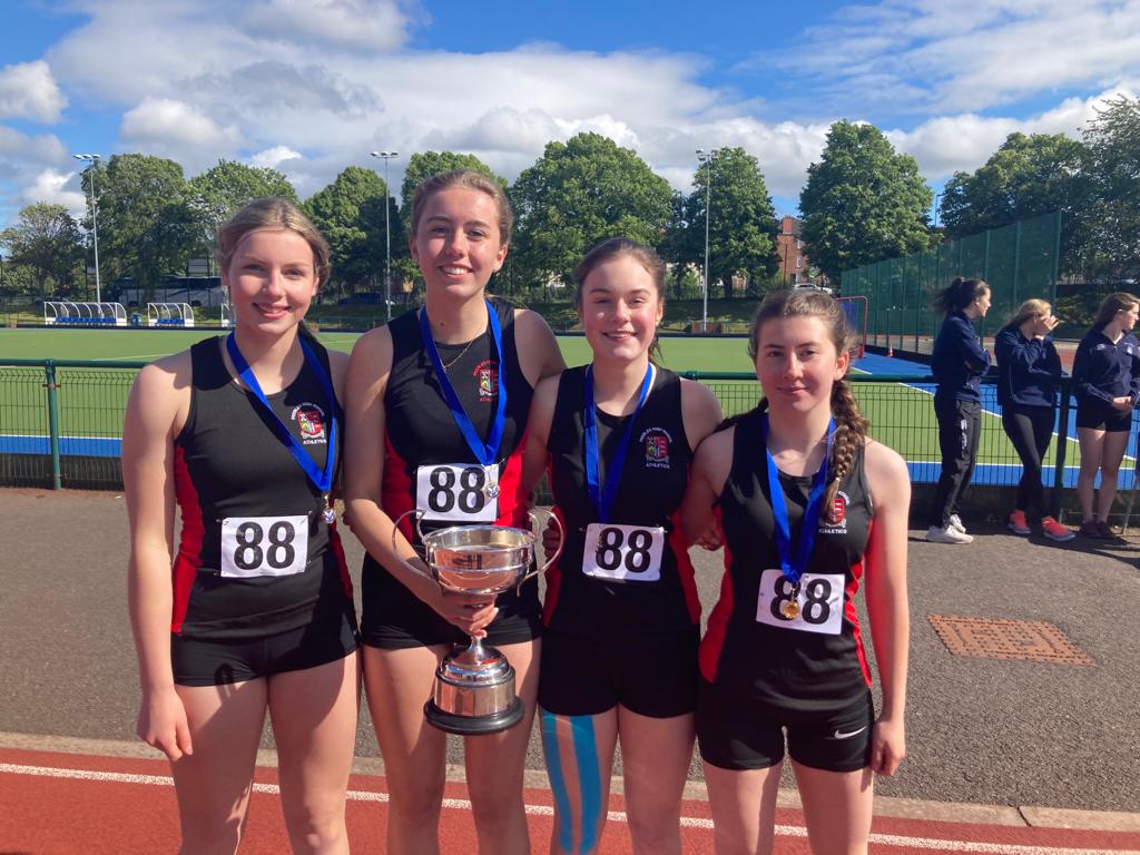 PhsHealth's tweet photo. Congratulations to our amazing relay runners. U17 boys cup, U17 girls cup,U14 girls bronze and over 15 girls 4x400m relay silver. Well done everyone. https://t.co/dsgSqAJ2JT