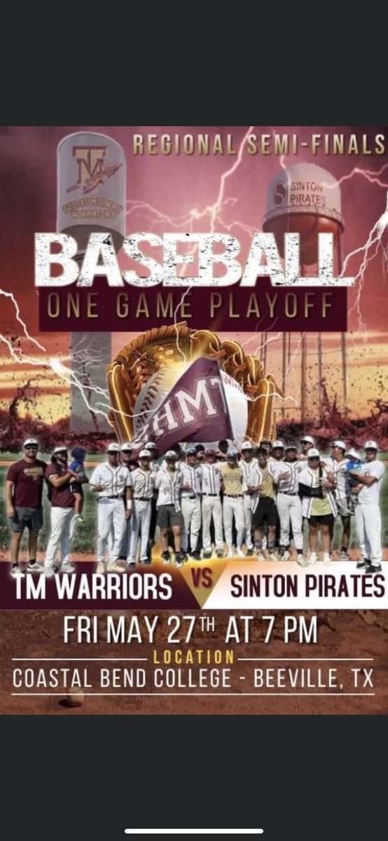‼️LETS GO WARRIORS‼️

<a href="/ChrisThomasson7/">Chris Thomasson - KIII Sports</a> @T_MAthletics <a href="/TMWarriorBSBL/">WarriorBaseball_TM</a> <a href="/kris_oneal/">Kris O'Neal</a>