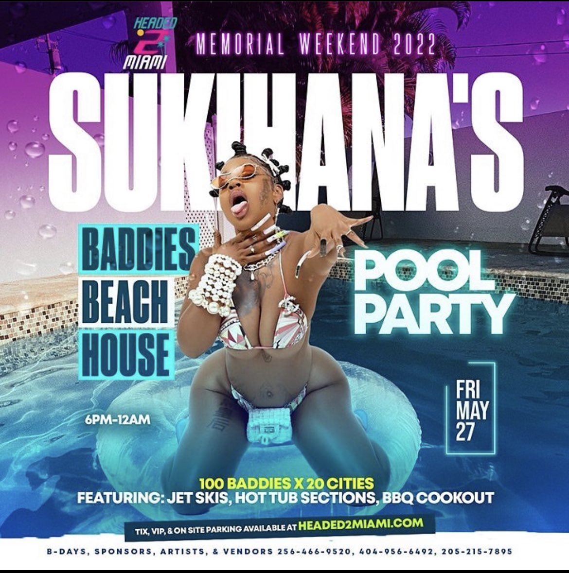 GlobalPartyPlug's tweet photo. Sukihana’s Pool Party 👙🍑 
Time: 6pm-12am 🕕
Tickets available on: https://t.co/Ifda5U7y2Q https://t.co/db4pISLbfS