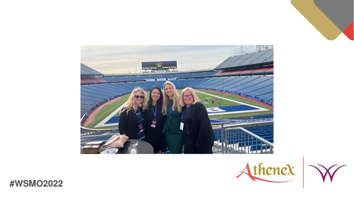 AthenexInc's tweet photo. This week, our team attended the What She's Made Of event @HighmarkStadm. Athenex is a proud supporter of @WNYWomensFndn. To learn more about the organization and event, visit: https://t.co/XuAtbTQmio #WSMO2022 #WomenInSports #GirlsWithGoals #WomenWorthWatching https://t.co/rimNP8zDw3