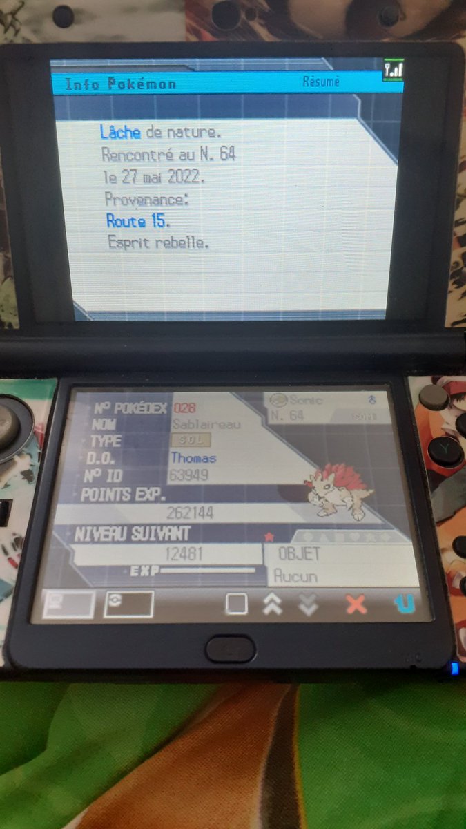 Honteux ! Sablaireau shiny en 46 Rencontres sur N2 avec cc + Aura porte bonheur S ! C'est la 1ère fois que j'utilise les aura et c'est bien fort x) Il compte pour le #CommunityDexFR