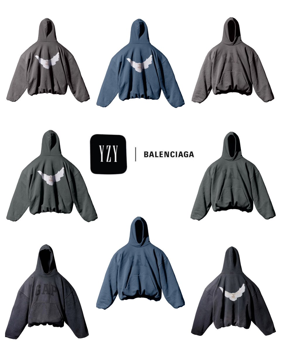 YEEZY GAP on Twitter: "YEEZY GAP DOVE HOODIE DARK GREY, BLUE, GREEN, BLACK  UNISEX amp; OVERSIZED FIT SLIGHTLY CROPPED DOUBLE LAYER CONSTRUCTION SIZE  DOWN FOR REGULAR FIT ENGINEERED BY BALENCIAGA https://t.co/YgXFX1mUB8  https://t.co/u96oX1tWPa" /