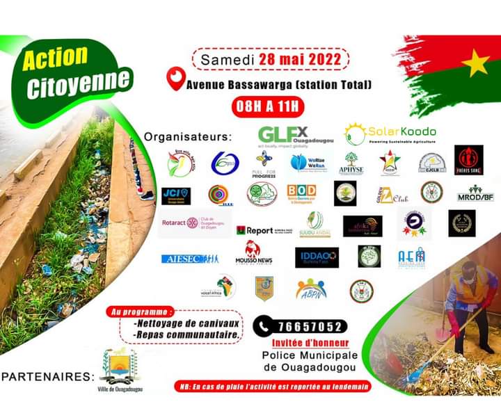 📢RDV demain Samedi 28 mai pour la session de salubrité à 8H00 GMT
📍 AVENUE BASSAWARGA, )
Lien d'inscription: bit.ly/3MLjCEp
.
.
#GLF_Ouagadougou #cleanup    #volunteers #environnement #climate #lwili  #ActLocally #ImpactGlobally #ThinkLandscape 
<a href="/GlobalLF/">Global Landscapes Forum (GLF)</a> #solarkoodo
