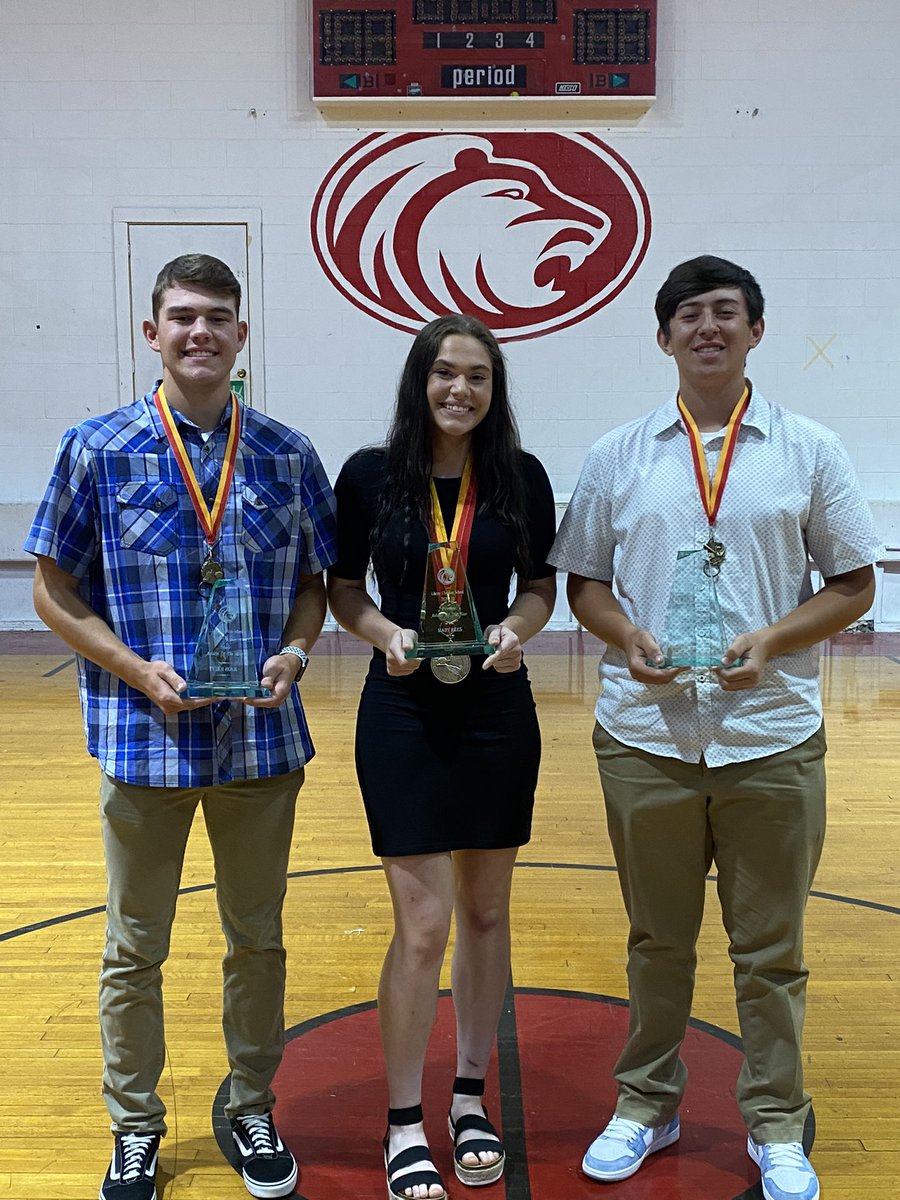 Congrats to our Lion Award winners!  Congrats to Mady Rees, Beckham Chappell and Tyler Houk on being named Athletes of the Year!