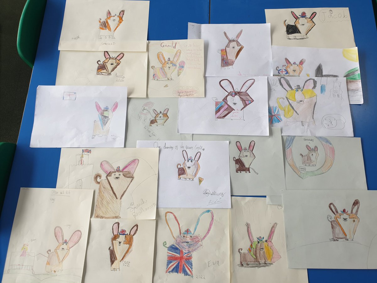 WainwrightMiss's tweet image. Y3 @StPaulsHyde loved joining in with the #DrawWithRob to celebrate the Platinum Jubilee, thank you for inspiring our budding illustrators @RobBiddulph