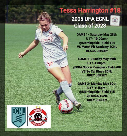 Tess_Harring18's tweet photo. NEW JERSEY ECNL SHOWCASE ‼️‼️‼️ @UnitedFA_ECNL @ECNLgirls #ECNLNJ https://t.co/vDiE2FGJ5l