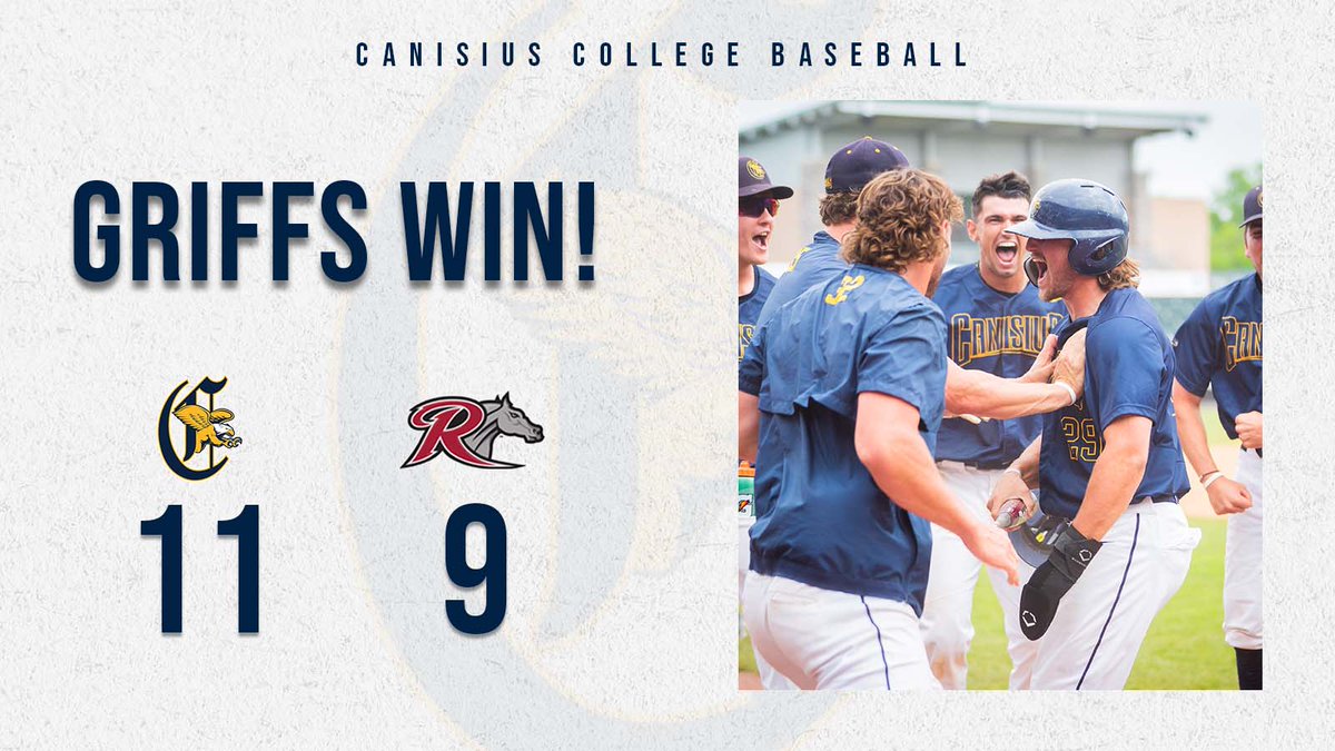 GriffsBaseball's tweet photo. The #Griffs are off to the #MAACBaseball Championship! https://t.co/giWcvxRShT