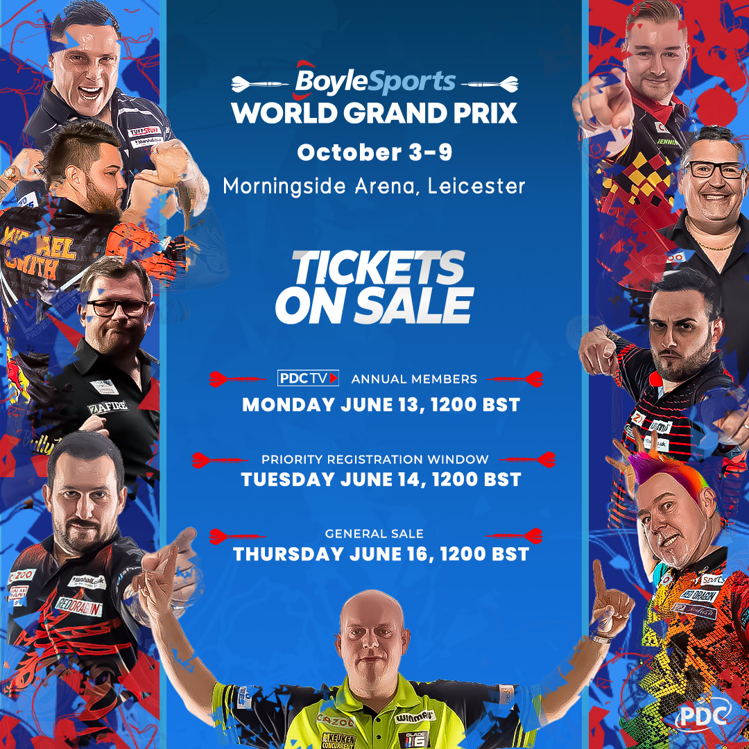 PDC Darts on Twitter "Ticket onsale dates for the BoyleSports World