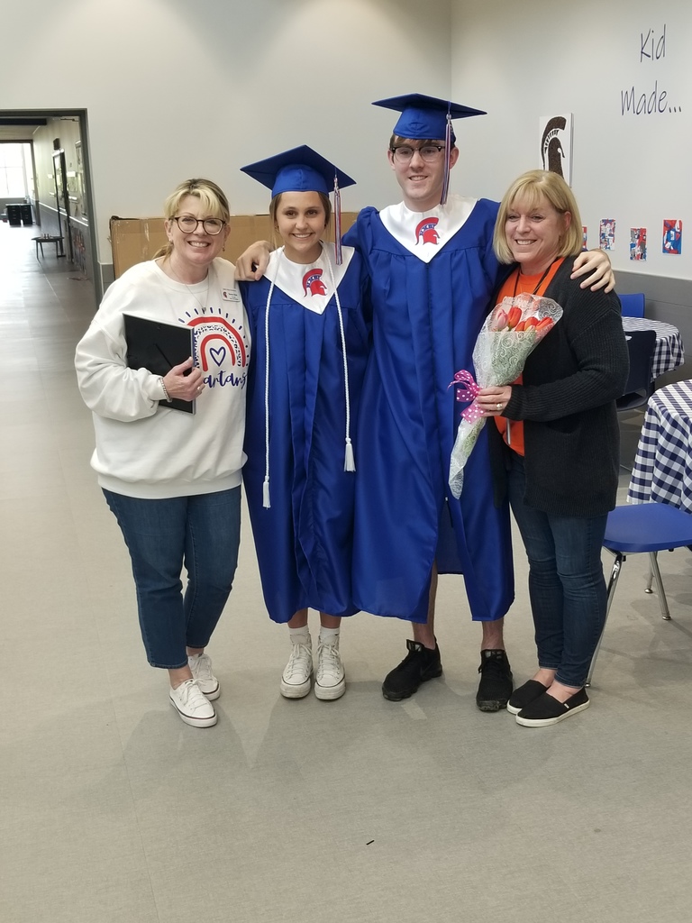 BHS seniors in leadership class ended the year reading a letter to their most inspirational teacher.  Pictured are Andra Mohler with Mrs. Shaw and Brett George with Mrs. George.
#bhsbecomingalegacy
