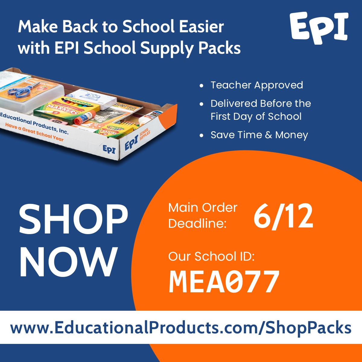 meadowridgePFE's tweet photo. Order your 2022-23 school supply packs today!  Kits are customized to the supply list and grade level at each school.  See website below for what is included in each pack.
https://t.co/UQFSxnJ5ZH
Meadow Ridge (3rd-5th) School ID: MEA077
Century (6th-8th) School ID: CEN177 https://t.co/WMux2g2XGq