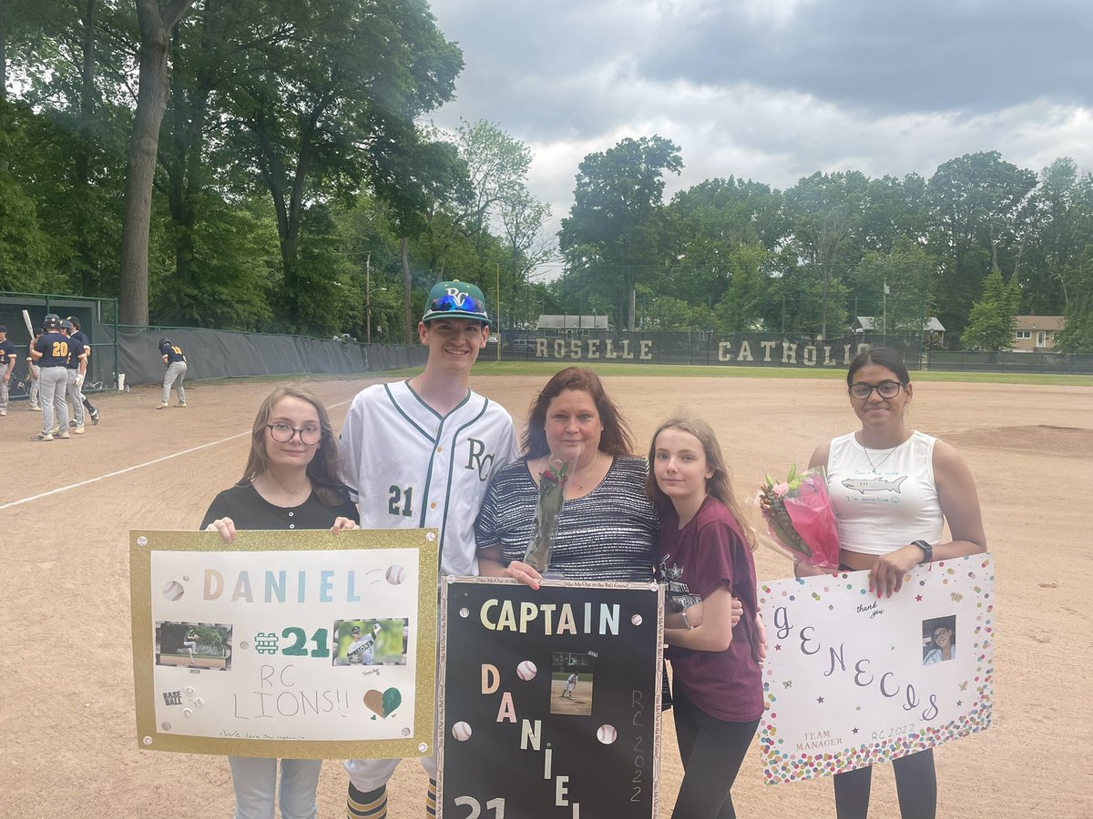 RCLionsDen's tweet photo. Unfortunately the storm wouldn’t hold off for the game to finish, but congratulations to @_RCLionsBase ‘s seniors Gabe Garcia, John Owens, Tyler Neain and Dan Keane along with manager Genesis Urena Guzman.  #GoLions https://t.co/BKKjHBbZzE