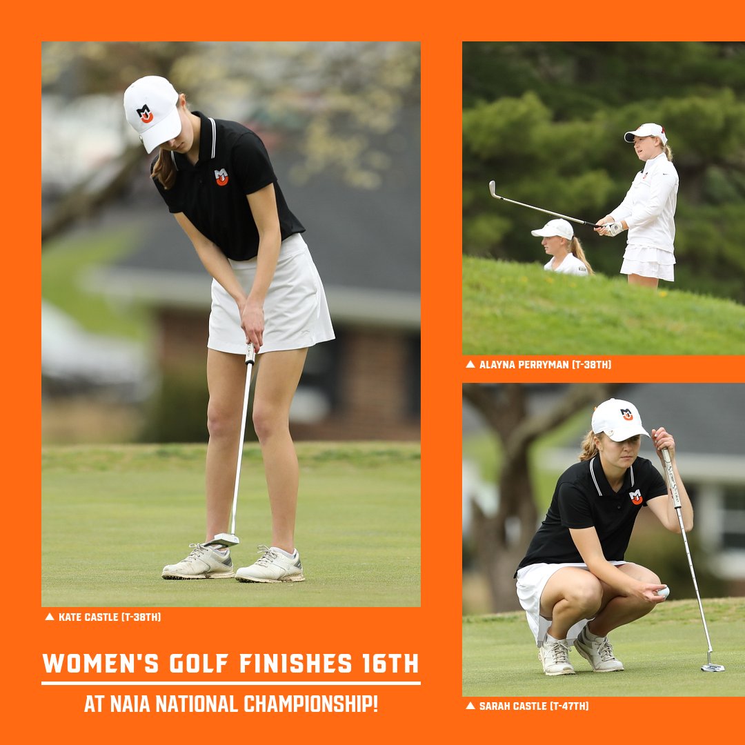MilliganBuffs's tweet photo. ⛳Women's Golf finished 16th at the NAIA National Championship! Kate Castle, Alayna Perryman and Sarah Castle all finished inside the top 50 on the individual leaderboard! #BuffStrong🦬 @MilliganGolf

📝https://t.co/clPG0zqzLc https://t.co/twZXs96T38