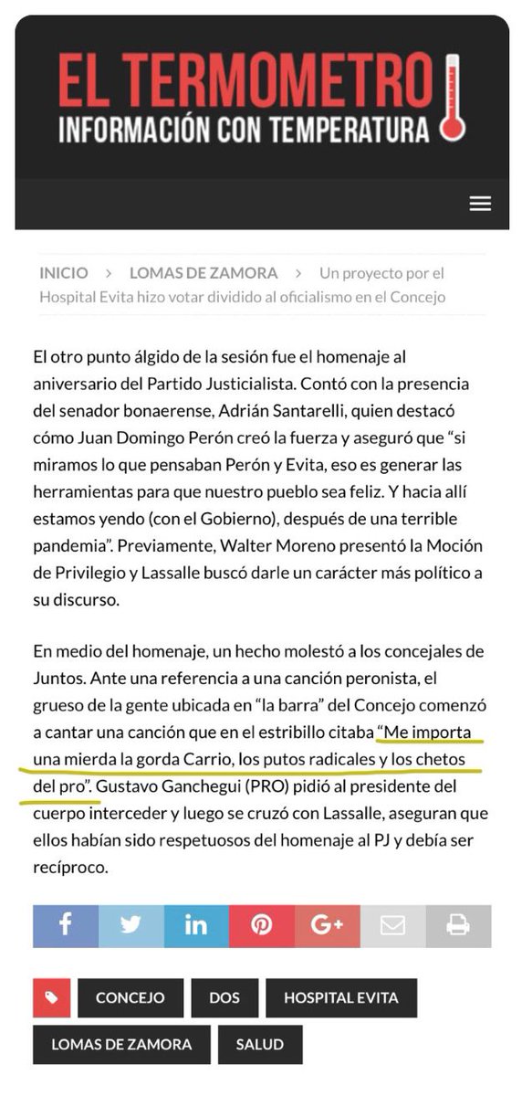 Lamento los cantos despectivos y agresivos que recibimos hoy en <a href="/concejoldez/">ConcejoLdeZ</a> durante el homenaje al Partido Justicialista por sus 75 años. Nuestra democracia no debe tolerar estas expresiones de violencia política disfrazadas de folklore.
#LomasDeZamora #SesiónOrdinaria