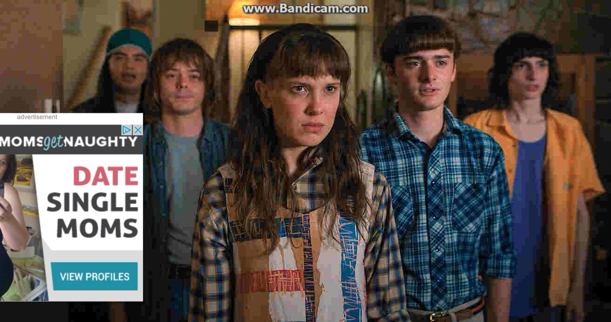 cannotusebe's tweet image. yes guys i have early access to the newest and cheapest netflix plan with ads ama. im watching stranger things rn