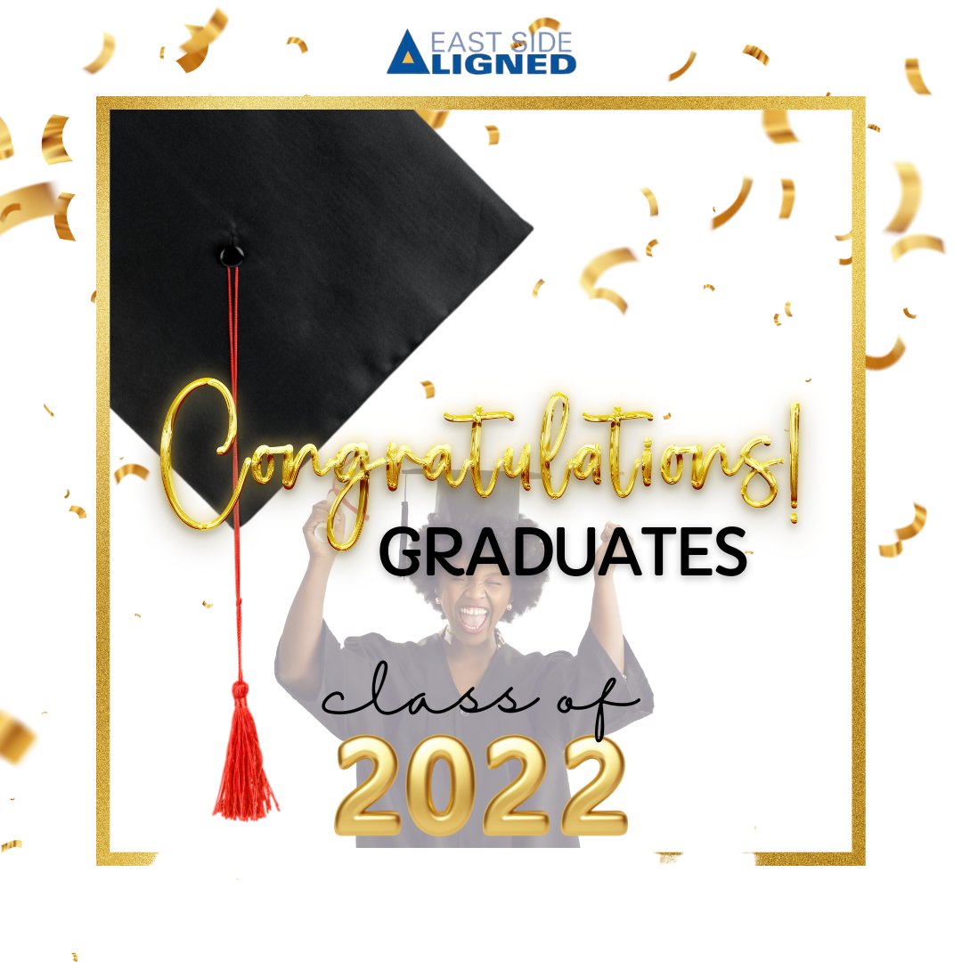 Congratulations To All Of The 2022 Graduates!!! 
Please COMMENT &amp; TAG a 2022 graduate so we can celebrate them! 

East Side Aligned is proud of our youth for accomplishing a monumental achievement! =
#classof2022 #graduation #youth #youthleader #eaststlouis #Congratulations