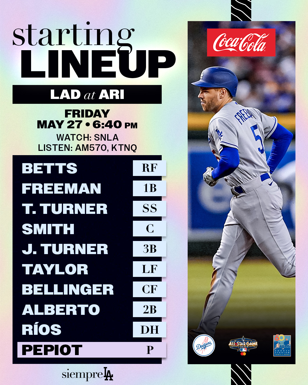 Los Angeles Dodgers on X: Tonight's #Dodgers lineup at D-backs:   / X