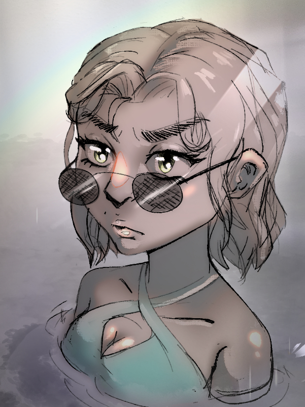 blablobby's tweet image. Posting a random sketch I did while testing brushes in Clip Studio to get over my crippling fear of showing unfinished work