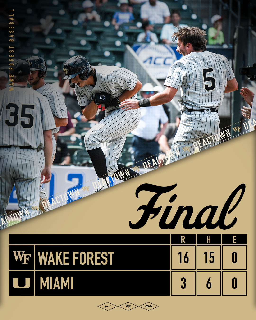 Wake Forest Baseball on Twitter home with win 40! https//t
