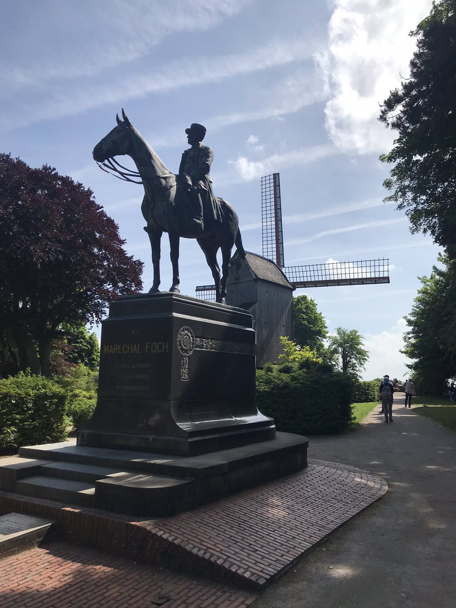 HACRegtlCol's tweet photo. Me voilà: at #Morbecque after a day of remembrance. K Battery have marched through #Hondeghem. Wreaths have been laid at a rededication in #Esquelbecq. Respects have been paid to Maréchal Foch atop the Mont Cassel. 10kms ont été ajoutés au compteur #AvecNosBlesses. #LestWeForget https://t.co/gL5Ks9r61H